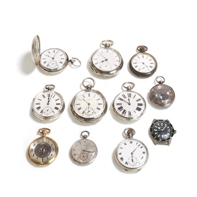 Lot 455 - A collection of gold and silver pocket watches