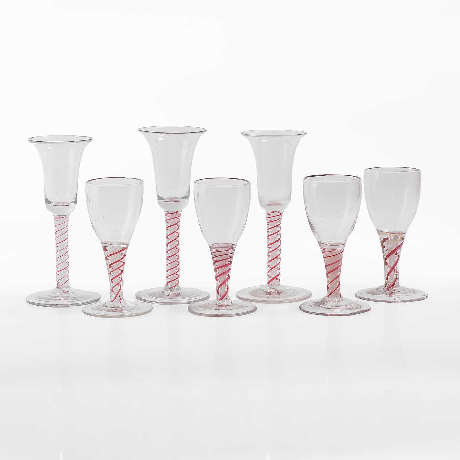 Lot 27 - A group of colour-twist drinking glasses