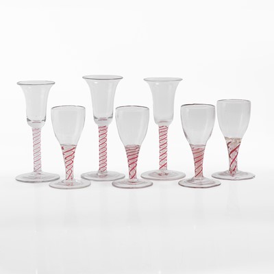 Lot 27 - A group of colour-twist drinking glasses
