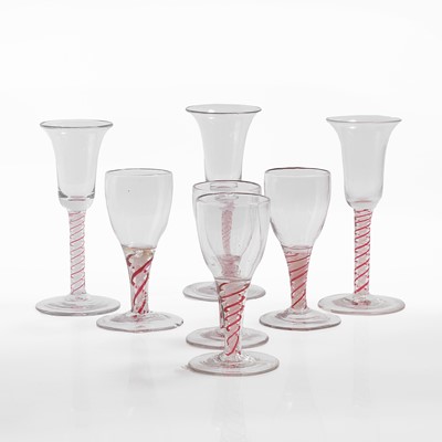 Lot 27 - A group of colour-twist drinking glasses