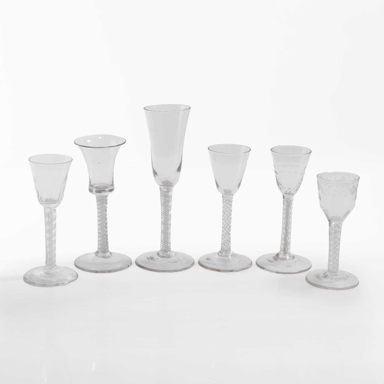 Lot 18 - A group of opaque-twist drinking glasses