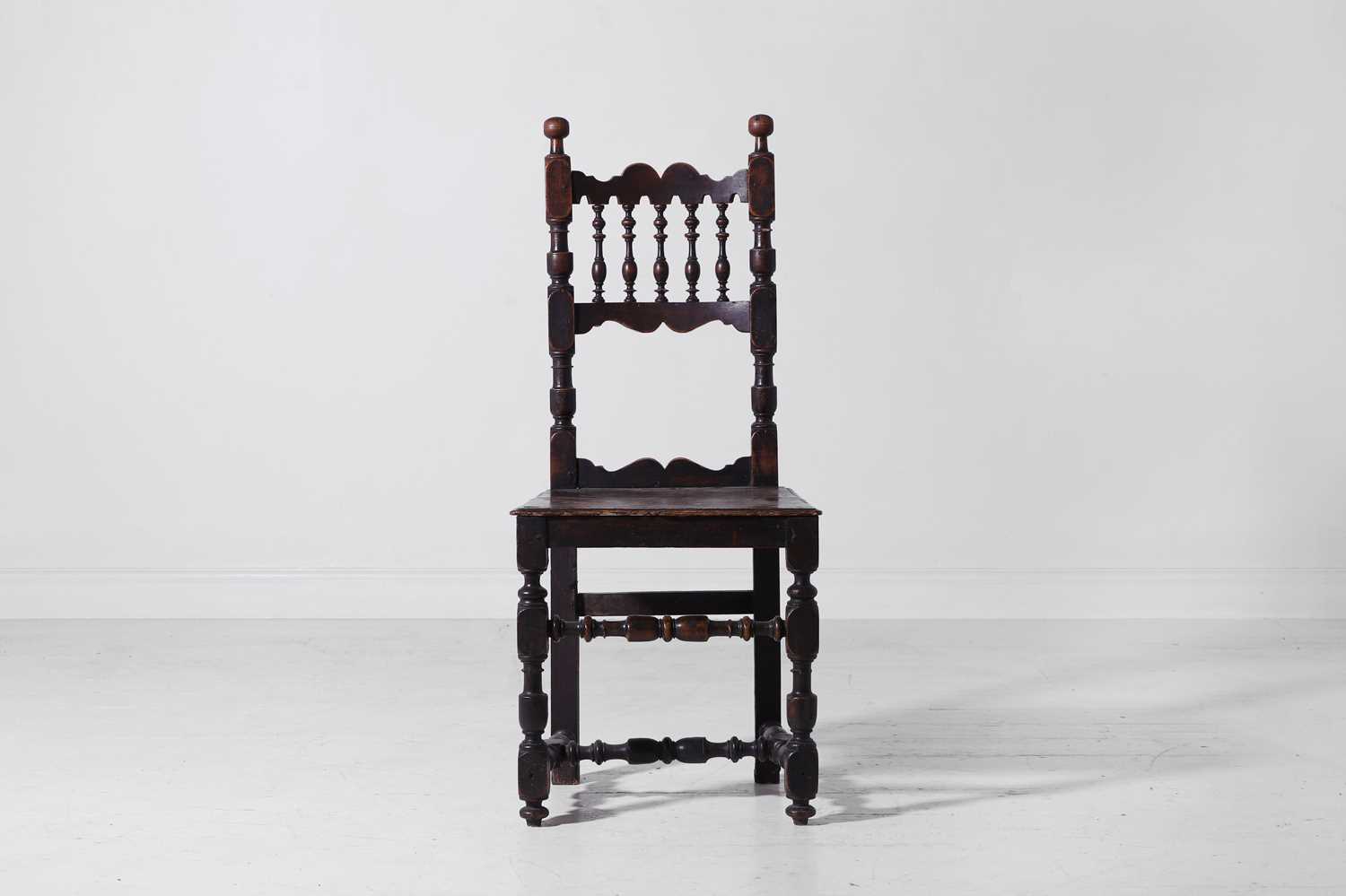 Lot 273 - A walnut hall chair