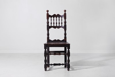 Lot 273 - A walnut hall chair