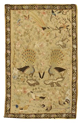 Lot 382 - A Chinese embroidery panel