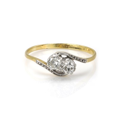 Lot 59 - A diamond Toi et Moi ring