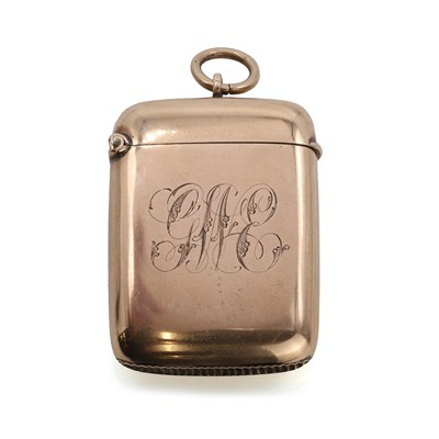 Lot 515 - A 9ct gold vesta case