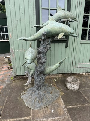 Lot 460 - A modern 'Dolphin' fountain