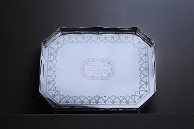 Lot 304 - A George V silver tray