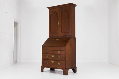 Lot 52 - A George II mahogany bureau bookcase