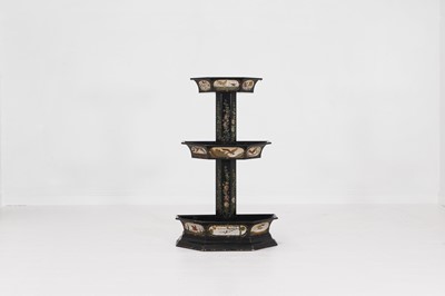 Lot 510 - A painted toleware jardinière