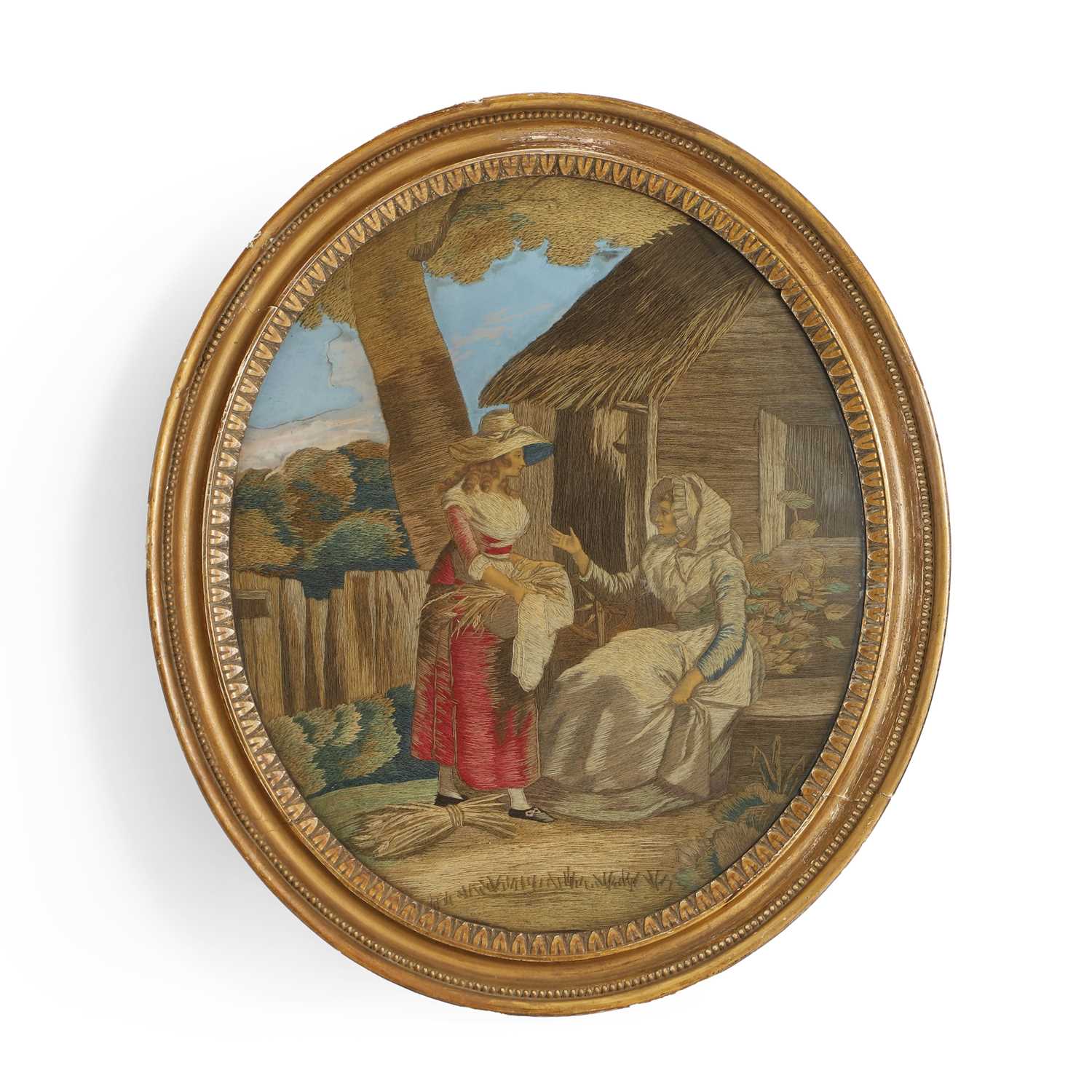 Lot 271 - A George III wool and silk picture