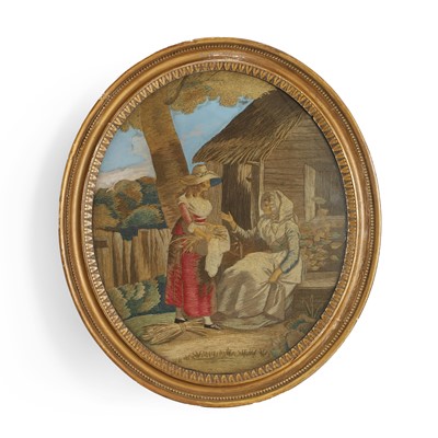 Lot 271 - A George III wool and silk picture