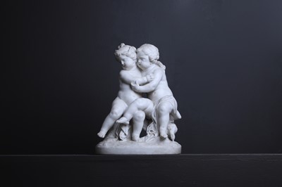 Lot 517 - A carved marble group