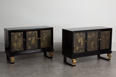 Lot 212 - A pair of lacquered cabinets