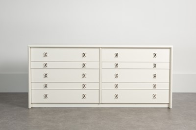 Lot 3 - A white lacquered chest