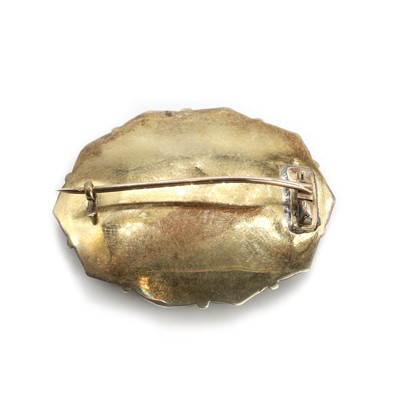 Lot 6 - A Victorian enamel memorial brooch