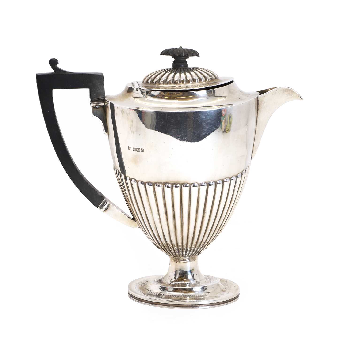 Lot 56 - A silver hot water jug