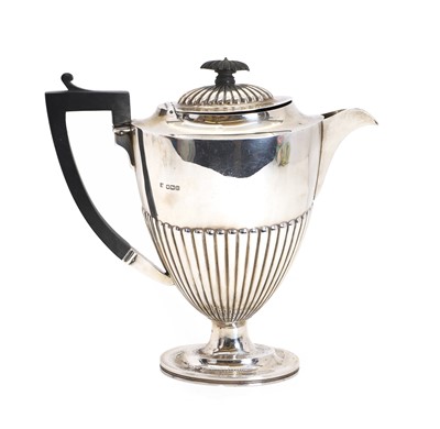 Lot 56 - A silver hot water jug