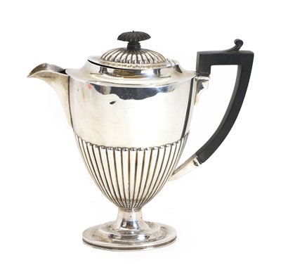 Lot 56 - A silver hot water jug
