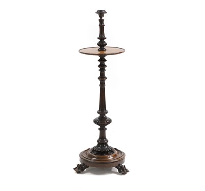 Lot 516 - A Victorian rosewood candle stand