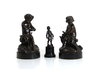 Lot 304 - A pair of bronze sculptures
