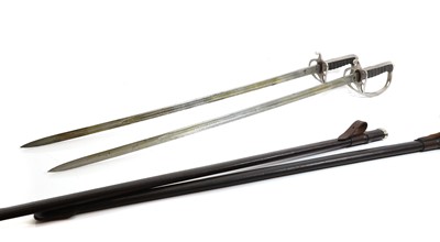 Lot 77 - A pair of 1821 Pattern Royal Artillery officer's swords