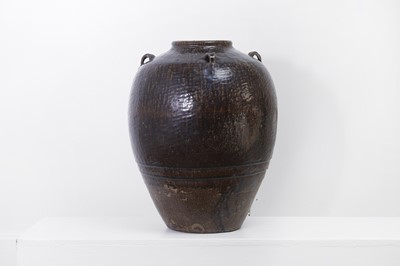 Lot 53 - A large stoneware storage jar