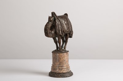 Lot 178 - A bronze camel