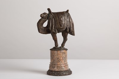 Lot 178 - A bronze camel