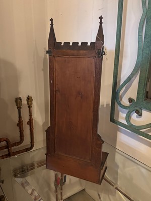 Lot 219 - An oak Gothic Revival dressing mirror