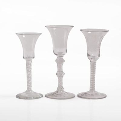 Lot 14 - A group of three wine glasses