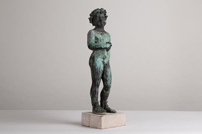 Lot A bronze putto