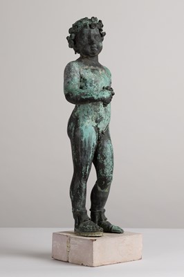 Lot 148 - A bronze putto