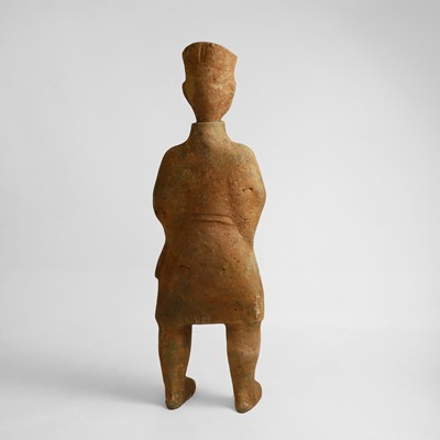 Lot 1 - A rare large Chinese grey pottery figure