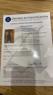 Lot 1 - A rare large Chinese grey pottery figure