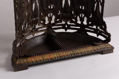 Lot 53 - A Coalbrookdale patinated cast iron stick stand