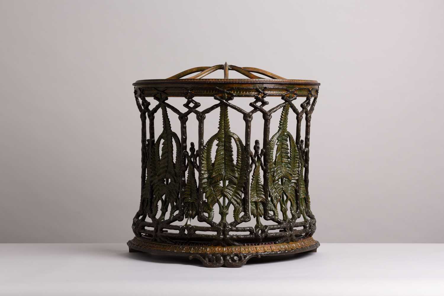 Lot 53 - A Coalbrookdale patinated cast iron stick stand
