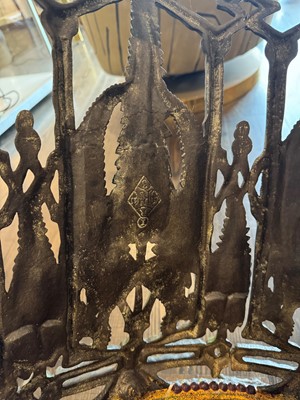 Lot 53 - A Coalbrookdale patinated cast iron stick stand