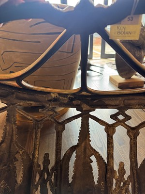 Lot 53 - A Coalbrookdale patinated cast iron stick stand