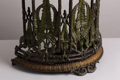 Lot 53 - A Coalbrookdale patinated cast iron stick stand