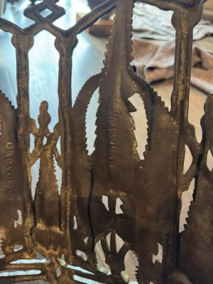 Lot 53 - A Coalbrookdale patinated cast iron stick stand