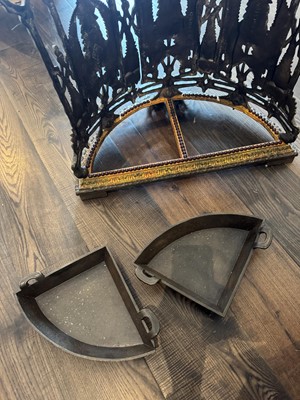 Lot 53 - A Coalbrookdale patinated cast iron stick stand