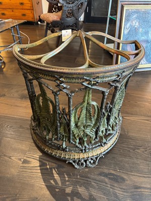 Lot 53 - A Coalbrookdale patinated cast iron stick stand