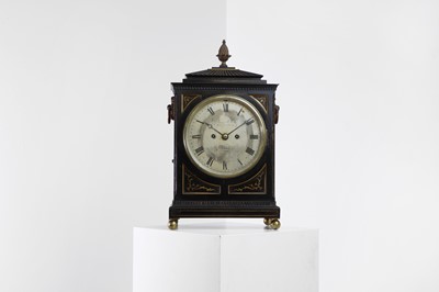 Lot 111 - A William IV ebonised bracket clock