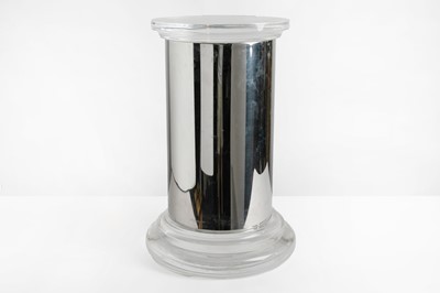 Lot 141 - A Lucite and steel pedestal stand