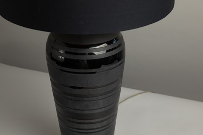 Lot 152 - A black ceramic table lamp
