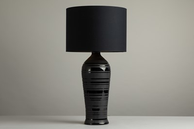 Lot 152 - A black ceramic table lamp