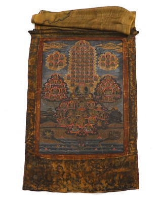 Lot 124 - A Tibetan thangka
