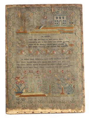 Lot 446 - A needlework sampler