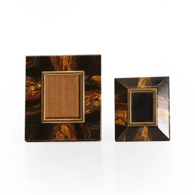 Lot 232 - Two agate mounted and gilt metal photograph frames
